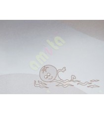White frosted swimming child sea water decorative glass film